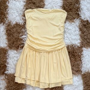 Yellow Strapless Dress